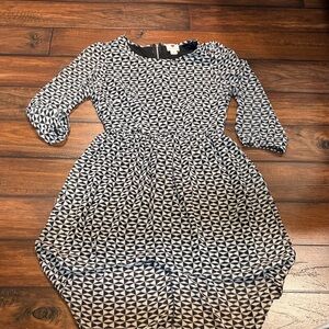 One Clothing Black and White Asymmetrical Dress